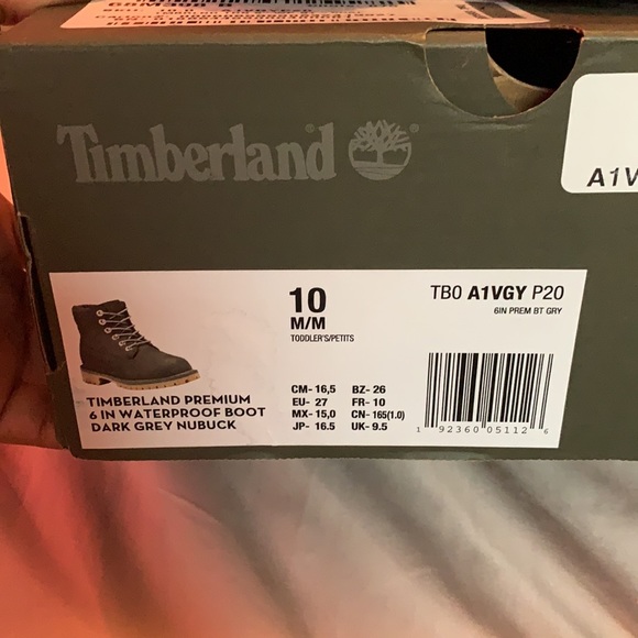 TIMBERLAND WATERPROOF GREY BOOT size 10 toddler - Picture 4 of 4